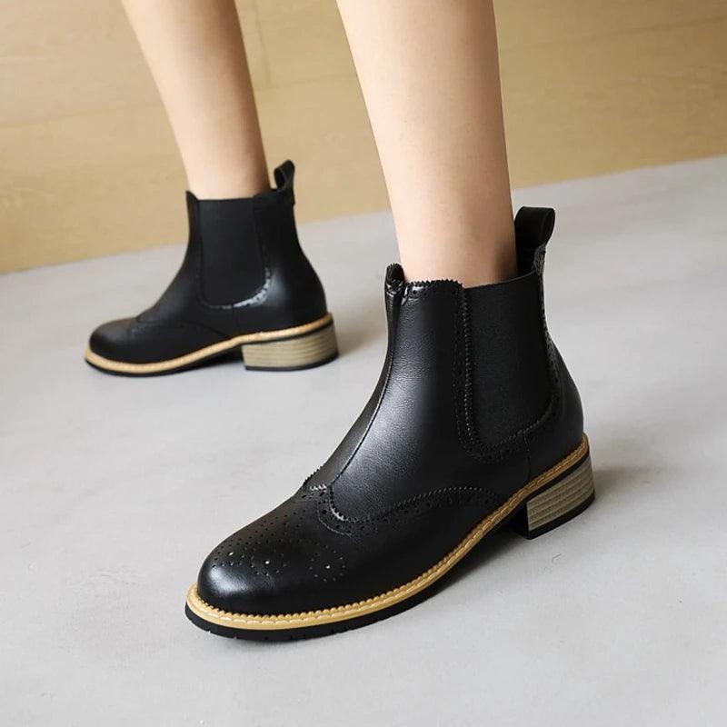Thick Heel Fashion Ankle Boots Women&