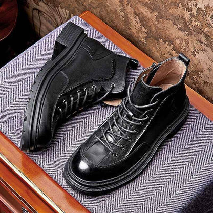 Thick-Soled Classic Leather Boot - Men&