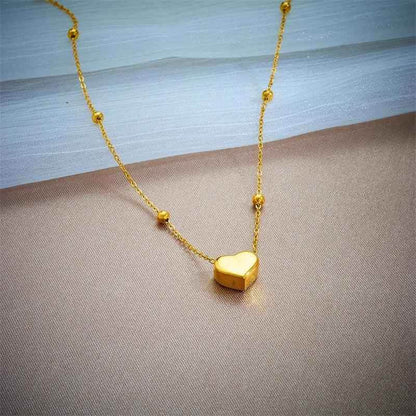 Titanium Steel Necklaces Bracelet Charm Jewelry NCJTXY27 Classic Heart-Shaped Pendant - Touchy Style