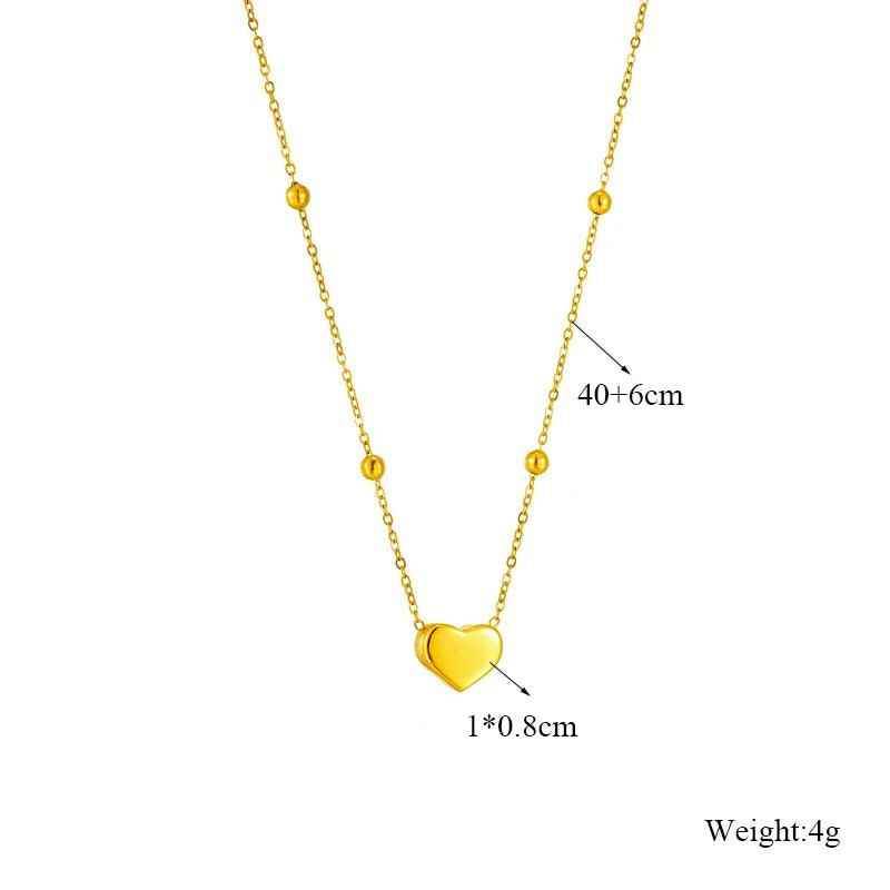 Titanium Steel Necklaces Bracelet Charm Jewelry NCJTXY27 Classic Heart-Shaped Pendant - Touchy Style