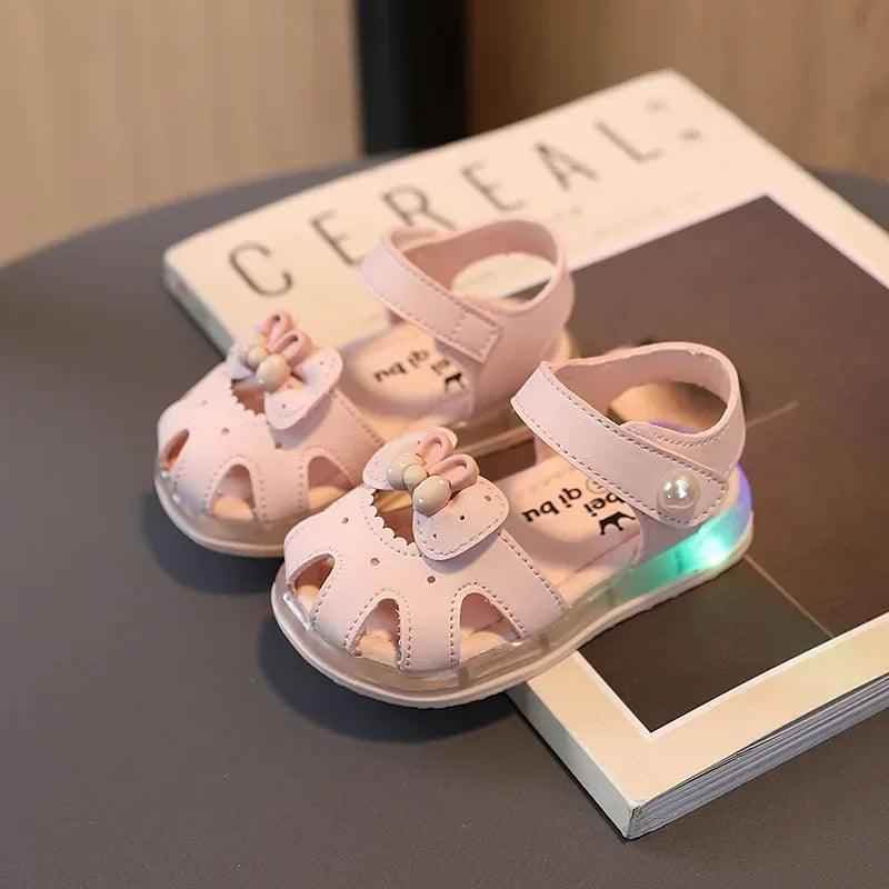 Toddler Sandals: TH417 Rabbit Ear Baby Girl Casual Shoes with Cute Butterfly-knot - Touchy Style