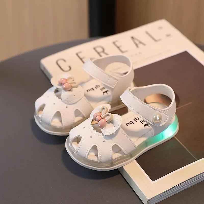 Toddler Sandals: TH417 Rabbit Ear Baby Girl Casual Shoes with Cute Butterfly-knot - Touchy Style
