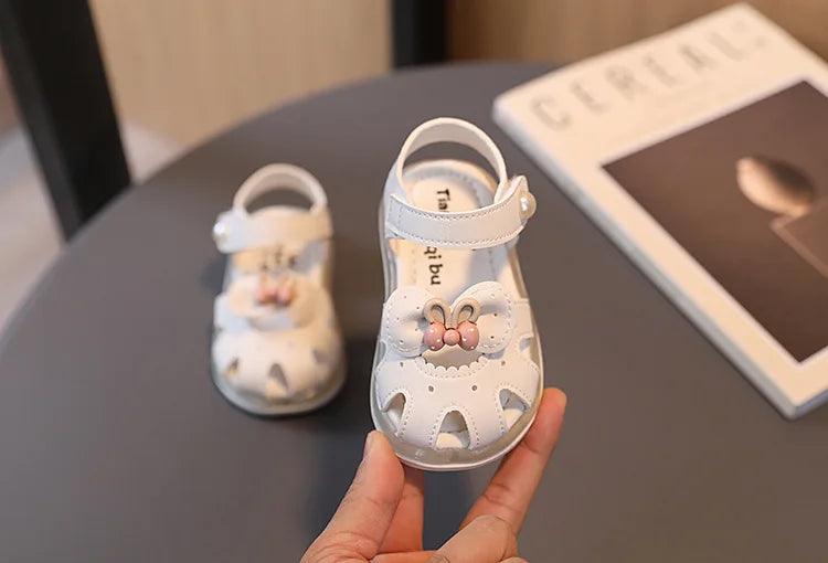 Toddler Sandals: TH417 Rabbit Ear Baby Girl Casual Shoes with Cute Butterfly-knot - Touchy Style .