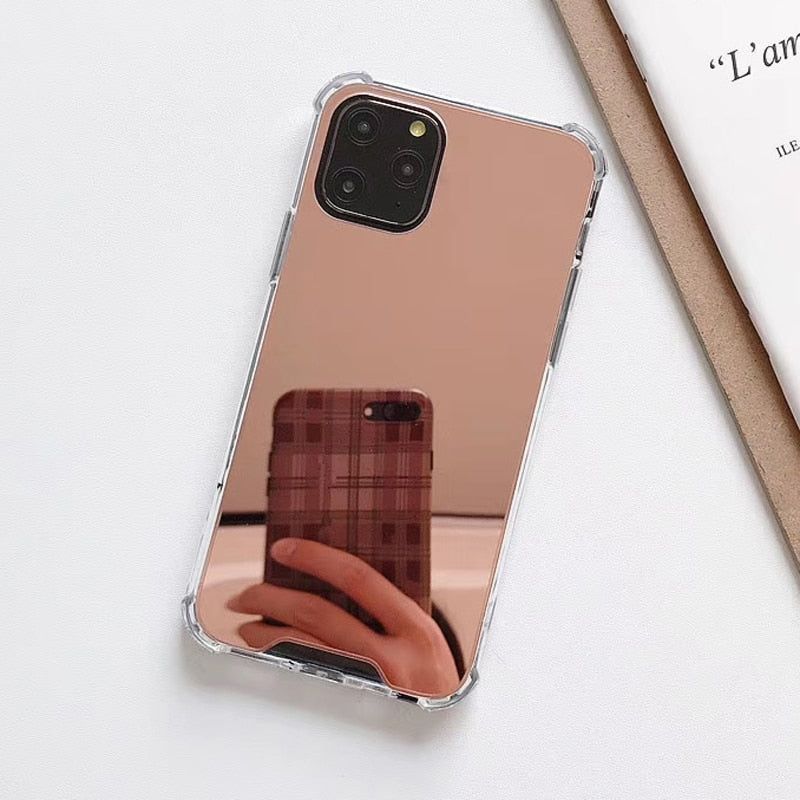TPU Makeup Mirror Cute Phone Case For iPhone 13 11 12 Pro XS Max Xr X 8 7 6 6S Plus - Touchy Style .