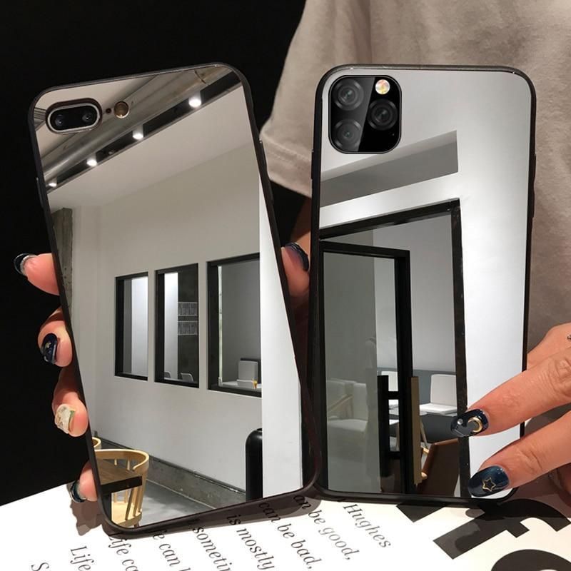 TPU Makeup Mirror Cute Phone Case For iPhone 13 11 12 Pro XS Max Xr X 8 7 6 6S Plus - Touchy Style .