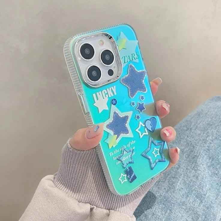 Transparent Lucky Stars - Cute Phone Case For iPhone 13, 14 Pro Max, 11, or 12 - Touchy Style