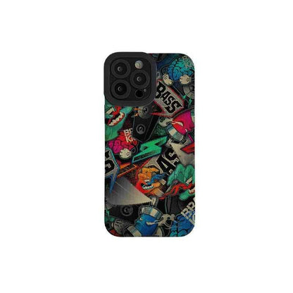 Trendy Graffiti Fashion: Cute Phone Case with Soft Cover for iPhone 14, 13, 12, 11 Pro Max, X, XS Max, XR, 7, and 8 Plus - Touchy Style .