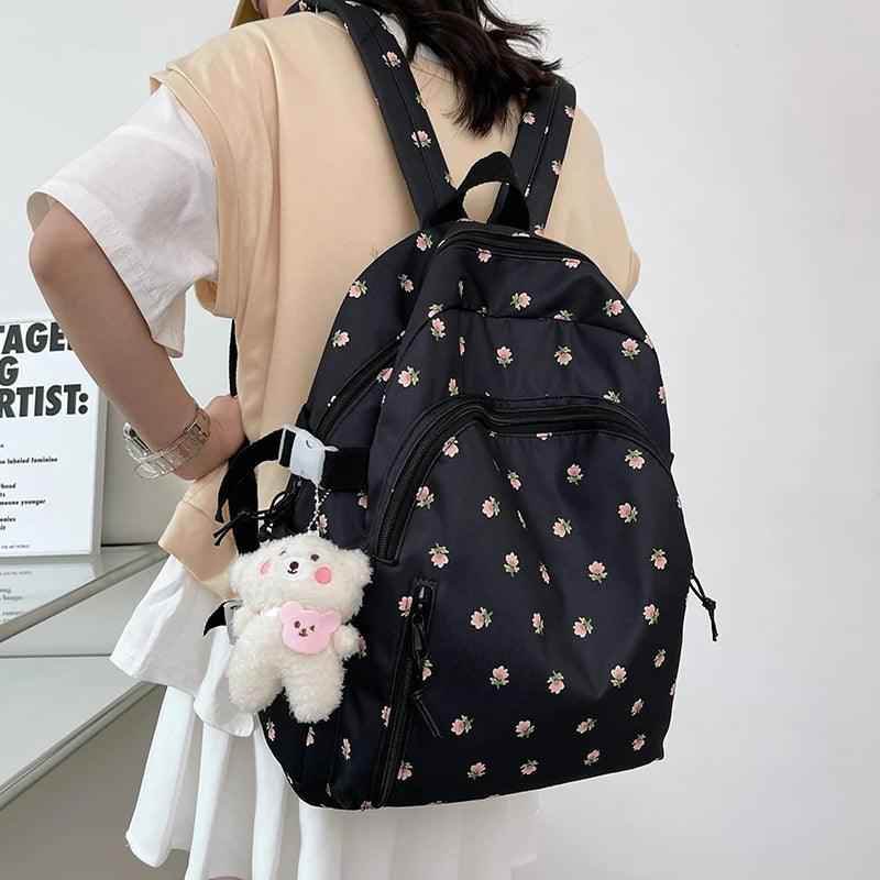 TSB102 Cool Backpacks For Girls - Floral Laptop Book Bag - Touchy Style