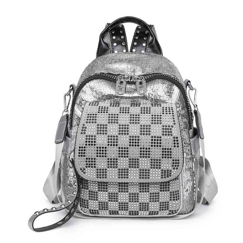 TSB118 Cool Backpacks - Leather Small Bags - Checkerboard Pattern - Touchy Style