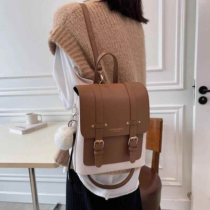TSB17 Cool Backpack - Leather Small Book School Bags for Teenage Girls - Touchy Style