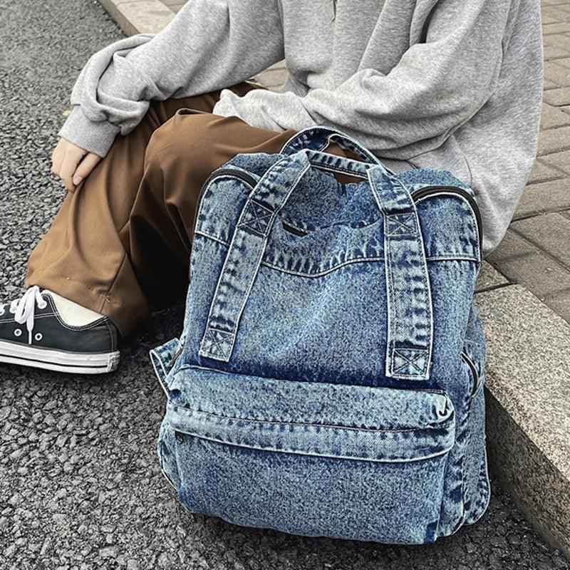 TSB21 Cool Backpacks - Denim College Bags for Teenager Girls - Touchy Style