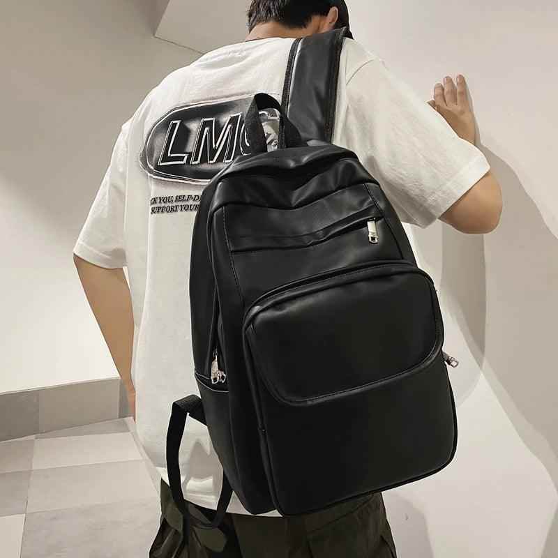 TSB45 Cool Backpacks - Leather Large Capacity School Bag For Teenage Girls and Boys - Touchy Style