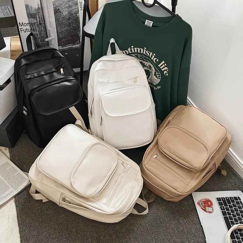 TSB45 Cool Backpacks - Leather Large Capacity School Bag For Teenage Girls and Boys - Touchy Style