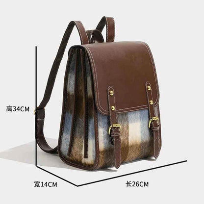 TSB48 Cool Backpacks - Leisure Retro Plaid Small Bag For Teen Girls - Touchy Style