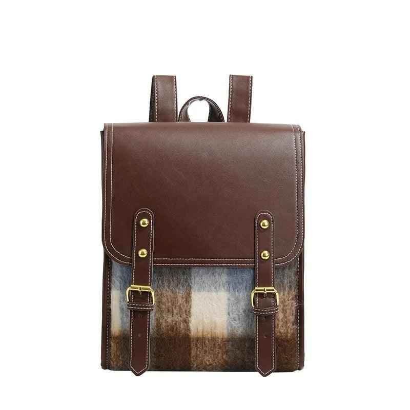 TSB48 Cool Backpacks - Leisure Retro Plaid Small Bag For Teen Girls - Touchy Style