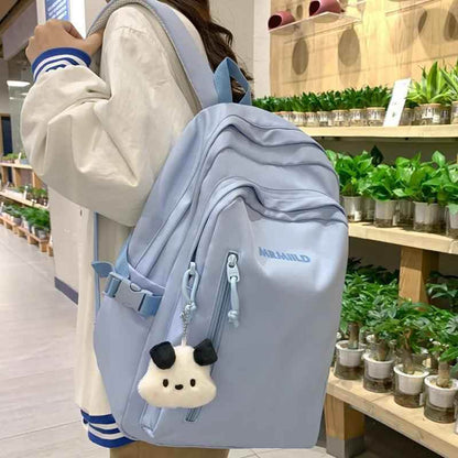 TSB49 Cool Backpacks - Waterproof, Nylon, Solid Bookbag - For Teenage Girls - Touchy Style