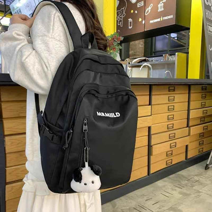 TSB49 Cool Backpacks - Waterproof, Nylon, Solid Bookbag - For Teenage Girls - Touchy Style