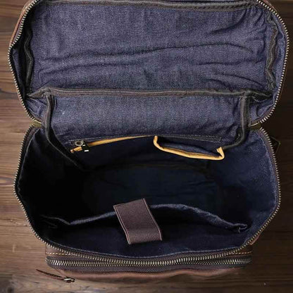 TSB93 Cool Backpacks For Men - Retro Leather Bag, Vertical Style - Touchy Style