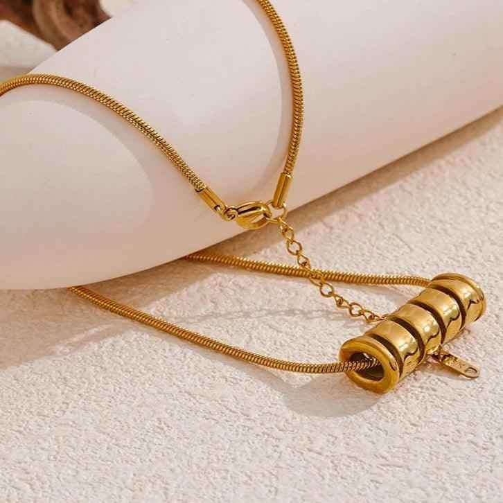 TSJ1 Necklace Charm Jewelry - Geometric Stainless Steel Pendant - Touchy Style