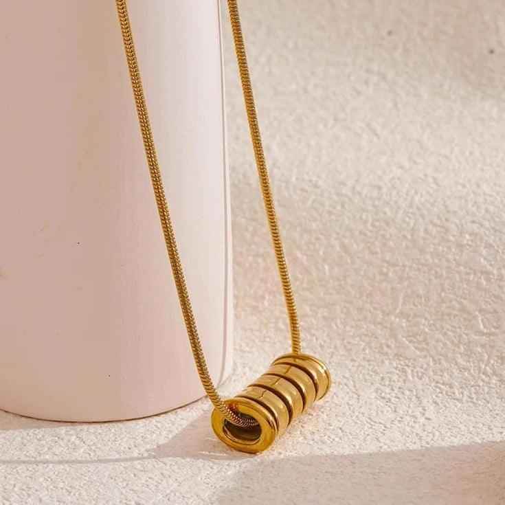 TSJ1 Necklace Charm Jewelry - Geometric Stainless Steel Pendant - Touchy Style