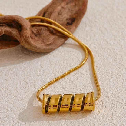 TSJ1 Necklace Charm Jewelry - Geometric Stainless Steel Pendant - Touchy Style