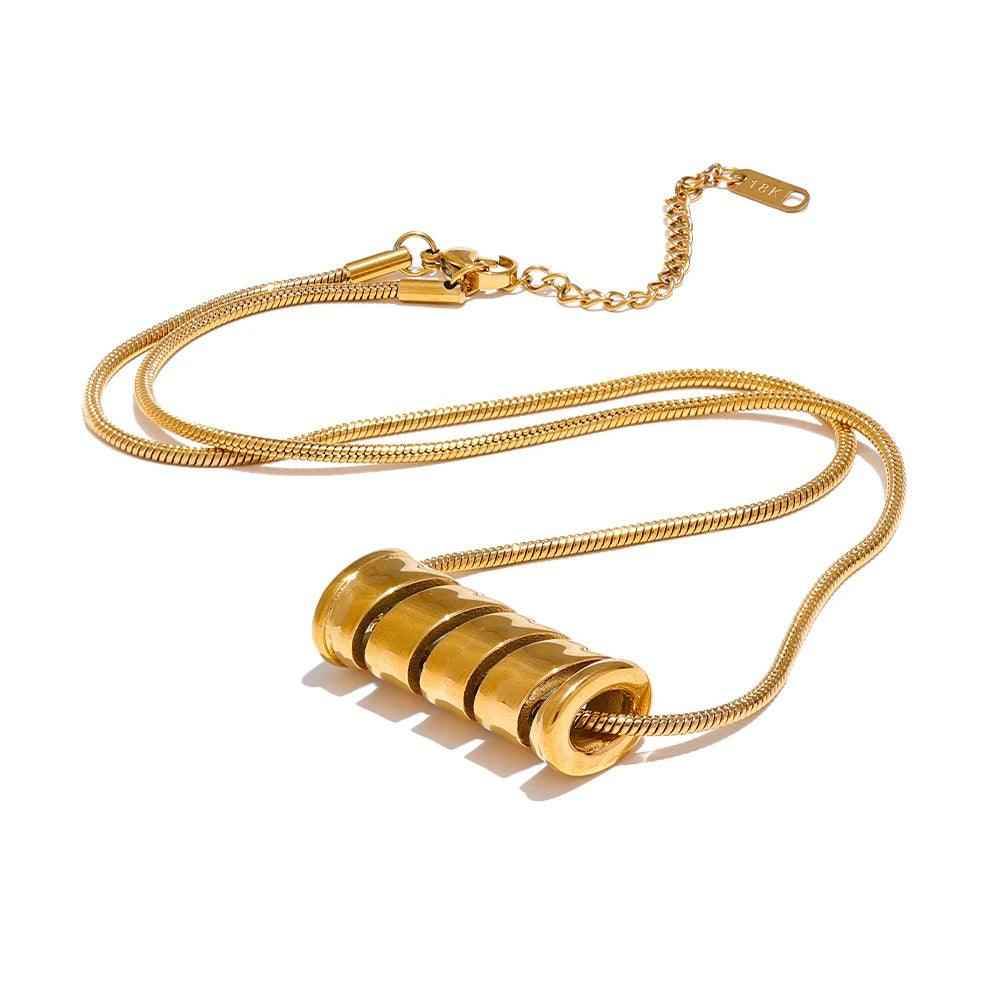 TSJ1 Necklace Charm Jewelry - Geometric Stainless Steel Pendant - Touchy Style