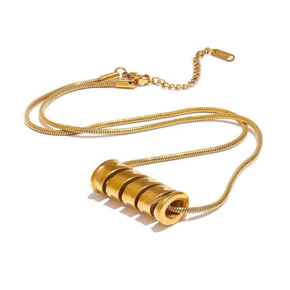 TSJ1 Necklace Charm Jewelry - Geometric Stainless Steel Pendant - Touchy Style