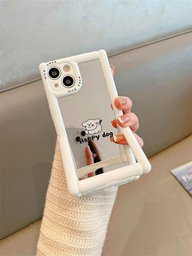 TSP104 Cute Phone Cases For iPhone 11, 12, 13, 14, and 15, Pro Max and 15 Plus - Cartoon Cat Dog Pattern - Invisible Kickstand Holder - Touchy Style