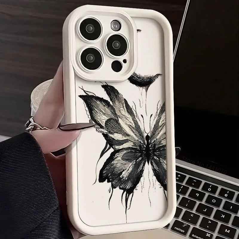 TSP116 Cute Phone Cases For iPhone 15, 14, 13, 12, 11 Pro Max, XS, XR, X, 8, 7 Plus, SE2, 14Pro, and 15Pro - Cool Butterfly Pattern - Touchy Style