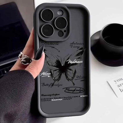 TSP118 Cute Phone Cases For iPhone 15, 14, 13, 12, 11 Pro Max, XS, XR, X, 8, 7 Plus, SE2, 14Pro, and 15Pro - Butterfly Bumper Cover - Touchy Style