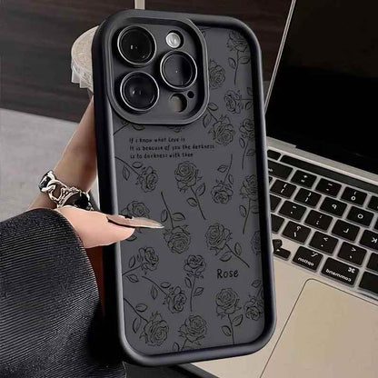TSP123 Cute Phone Cases For iPhone 13,15, 11, 12, Pro Max, XS, XR, X, 8, 7 Plus, SE2, 14Pro and 15Pro - Rose Soft Cover - Touchy Style