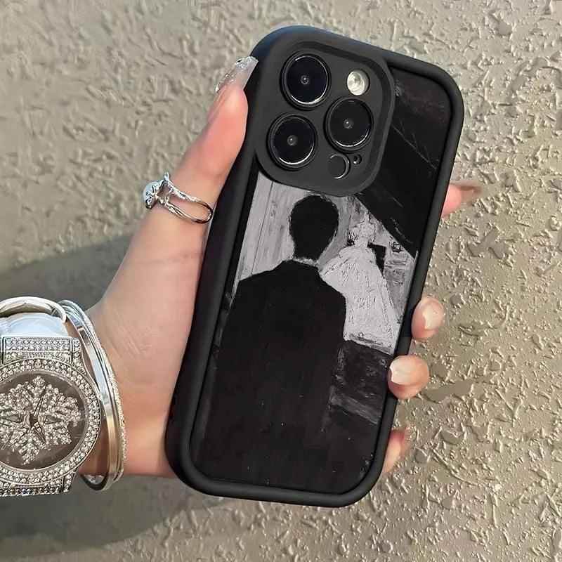 TSP133 Cute Phone Cases For iPhone 15, 14, 13, 12, 11, Pro Max, XS, XR, X, 8, 7 Plus, and SE2 - Couple Wedding Dress Pattern - Touchy Style