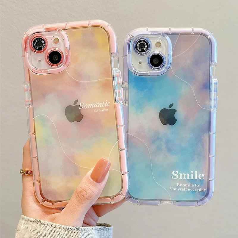 TSP15 Cute Phone Cases for iPhone 15 Pro Max, 14, 13, or 11 - Transparent Luminous Bumper Cover - Touchy Style