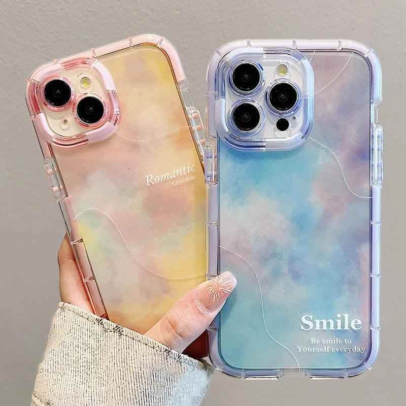 TSP15 Cute Phone Cases for iPhone 15 Pro Max, 14, 13, or 11 - Transparent Luminous Bumper Cover - Touchy Style