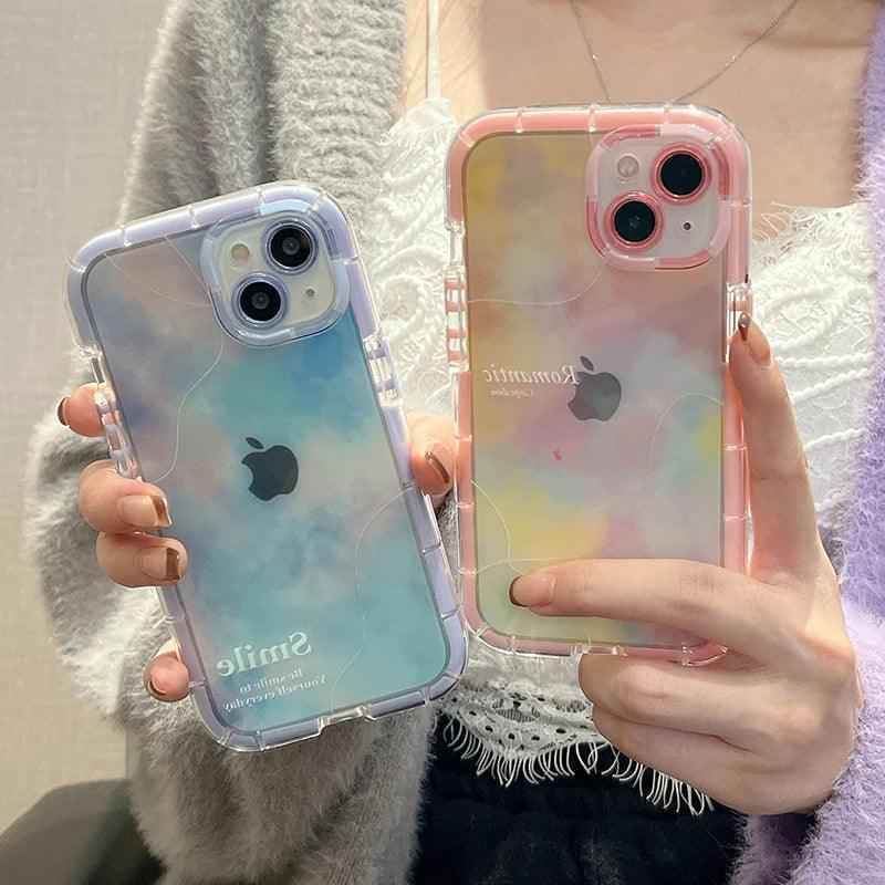 TSP15 Cute Phone Cases for iPhone 15 Pro Max, 14, 13, or 11 - Transparent Luminous Bumper Cover - Touchy Style