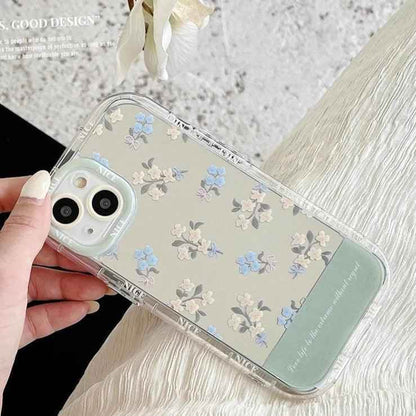 TSP16 Cute Phone Cases for iPhone 11, 12, 13, 14, or 15 Pro Max - Flowers Makeup Mirror Hard Back Cover - Touchy Style