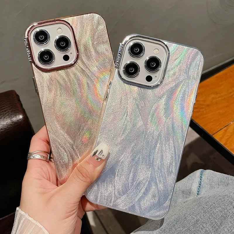 TSP165 Cute Phone Cases For Huawei P40, P50, P60, P70, Mate 60, 50, 40, and 30 Pro - Electroplated Glitter Silicone Cover - Touchy Style