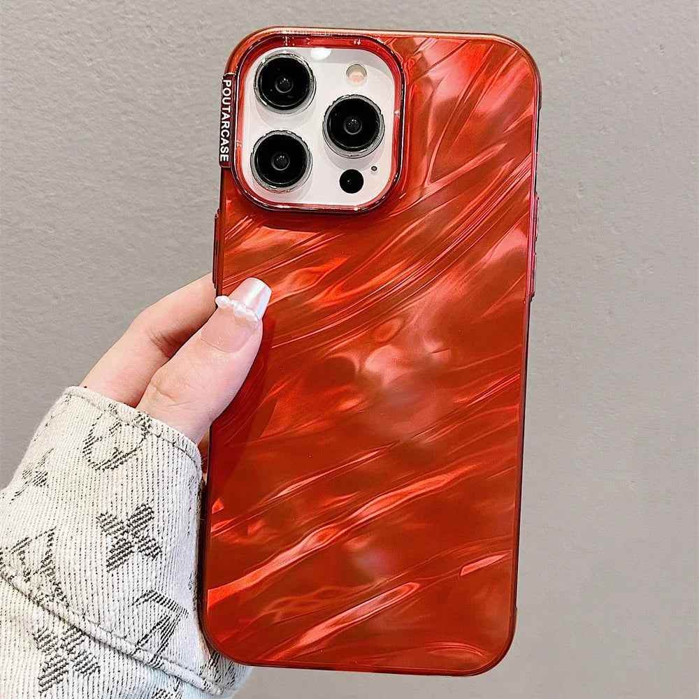 TSP177 Cute Phone Cases For iPhone 15, 14, 13, 12, or 11 Pro Max Plus - 3D Tin Foil Pleated - Touchy Style