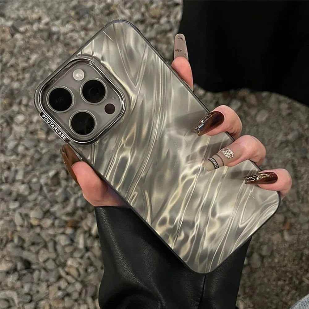 TSP177 Cute Phone Cases For iPhone 15, 14, 13, 12, or 11 Pro Max Plus - 3D Tin Foil Pleated - Touchy Style