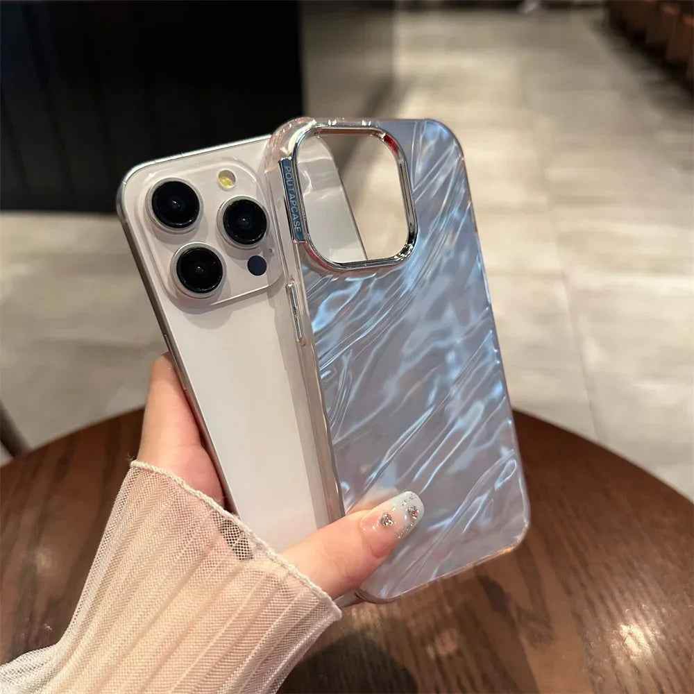 TSP177 Cute Phone Cases For iPhone 15, 14, 13, 12, or 11 Pro Max Plus - 3D Tin Foil Pleated - Touchy Style