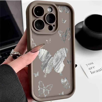 TSP191 Cute Phone Cases For iPhone 15, 14, 13, 12, 11 Pro Max, XS, XR, X, 8, 7 Plus, SE2, 14Pro, and 15Pro - Butterfly Pattern - Touchy Style