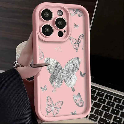 TSP191 Cute Phone Cases For iPhone 15, 14, 13, 12, 11 Pro Max, XS, XR, X, 8, 7 Plus, SE2, 14Pro, and 15Pro - Butterfly Pattern - Touchy Style