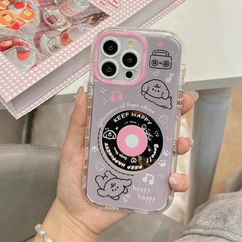 TSP20 Cute Phone Cases for iPhone 15 Pro Max, 14, 13, 12, or 11 - Cartoon Puppy and Dog Mirror Back Cover - Touchy Style