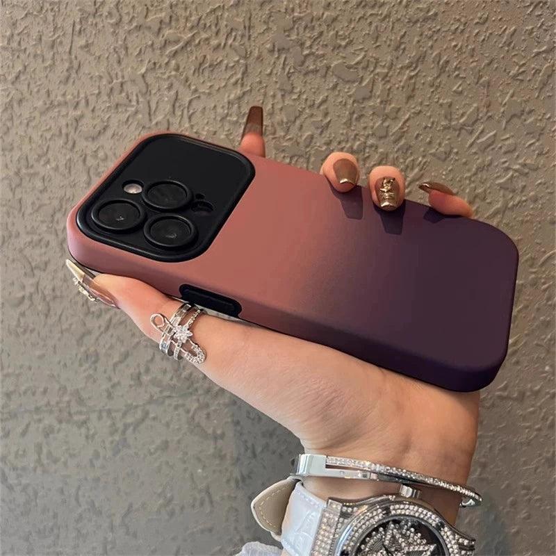 TSP28 Cute Phone Cases for iPhone 15, 14, 13, 12, 11, Pro, Max, and Plus models - Matte Gradient Colors - Touchy Style