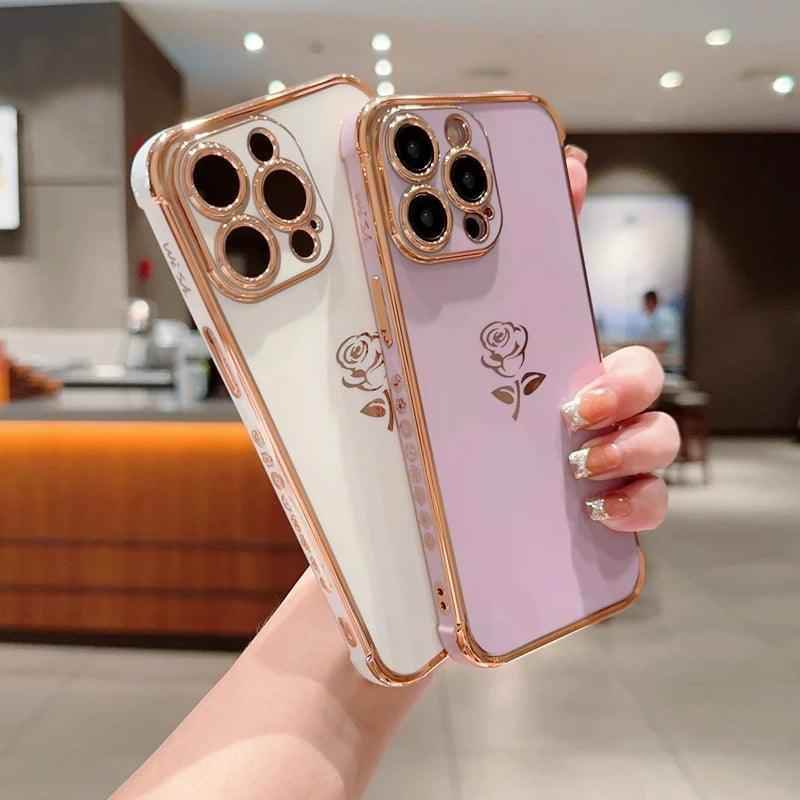 TSP32 Cute Phone Cases for iPhone 11, 12, 13, 14, 15 Pro Max, X, Xs Max - Soft Flower Silicone - Touchy Style