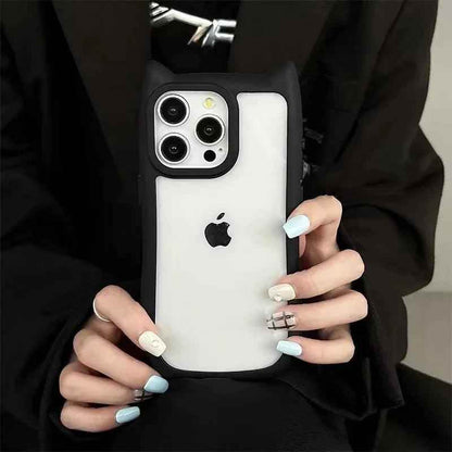TSP38 Cute Phone Cases For iPhone 11, 12, 13, 14, 15 Pro Max - Soft Silicone Cat Ear Design - Bumper Cover - Touchy Style