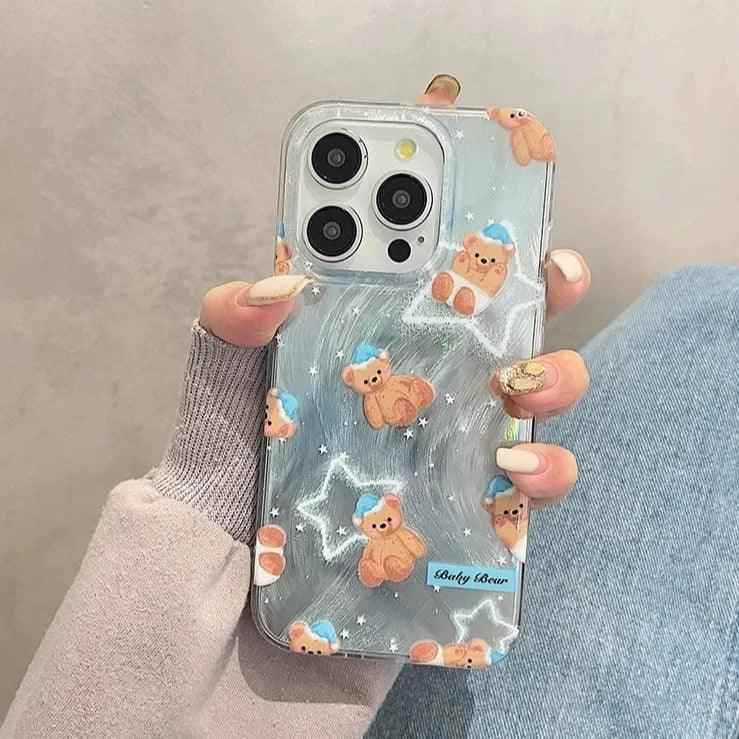 TSP40 Cute Phone Cases For iPhone 15 Pro Max, 14, 13, 12, and 11 - Cartoon Bear Cover - Touchy Style