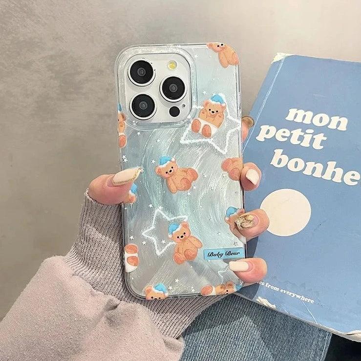 TSP40 Cute Phone Cases For iPhone 15 Pro Max, 14, 13, 12, and 11 - Cartoon Bear Cover - Touchy Style