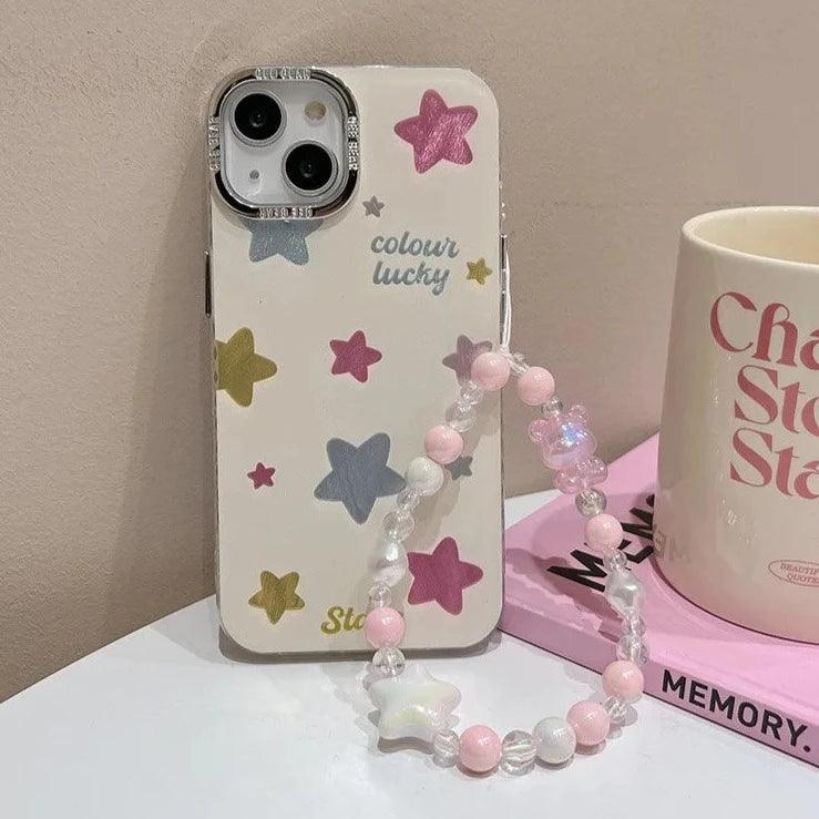 TSP43 Cute Phone Cases For iPhone 11, 12, 13, 14, and 15 Pro Max - Colorful Stars Design - Touchy Style