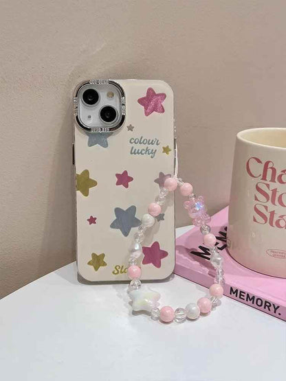 TSP43 Cute Phone Cases For iPhone 11, 12, 13, 14, and 15 Pro Max - Colorful Stars Design - Touchy Style